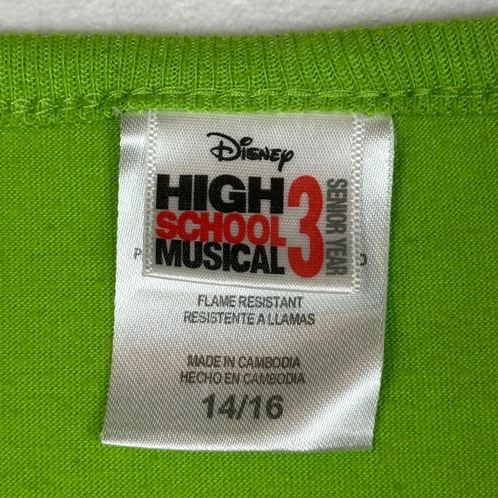 Disney High School Musical 3 Senior Year Nightgown Kids 14/16 Green HSM Dress